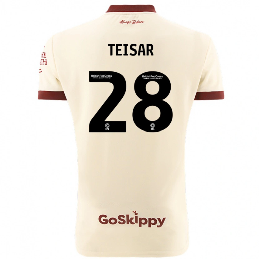 Danxen Herren Tianna Teisar #28 Cremeweiß Auswärtstrikot Trikot 2024/25 T-Shirt