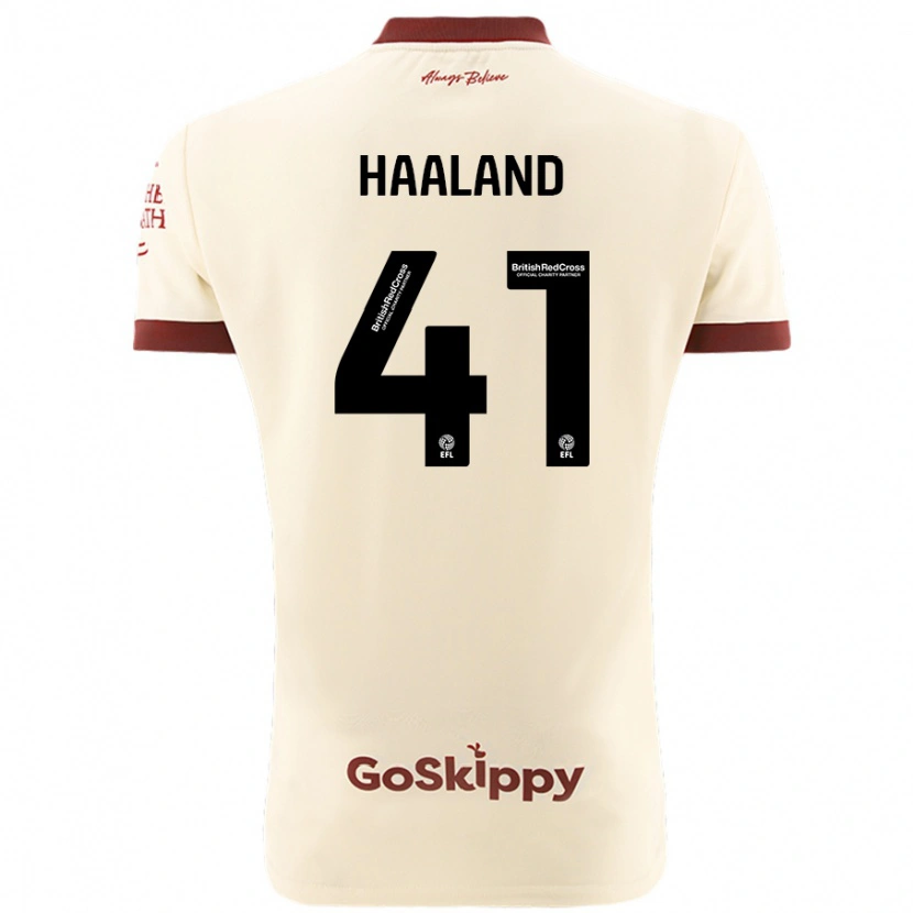 Danxen Herren Benedicte Haaland #41 Cremeweiß Auswärtstrikot Trikot 2024/25 T-Shirt