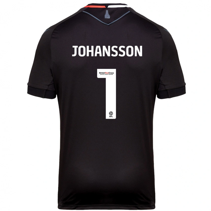 Danxen Herren Viktor Johansson #1 Schwarz Auswärtstrikot Trikot 2024/25 T-Shirt