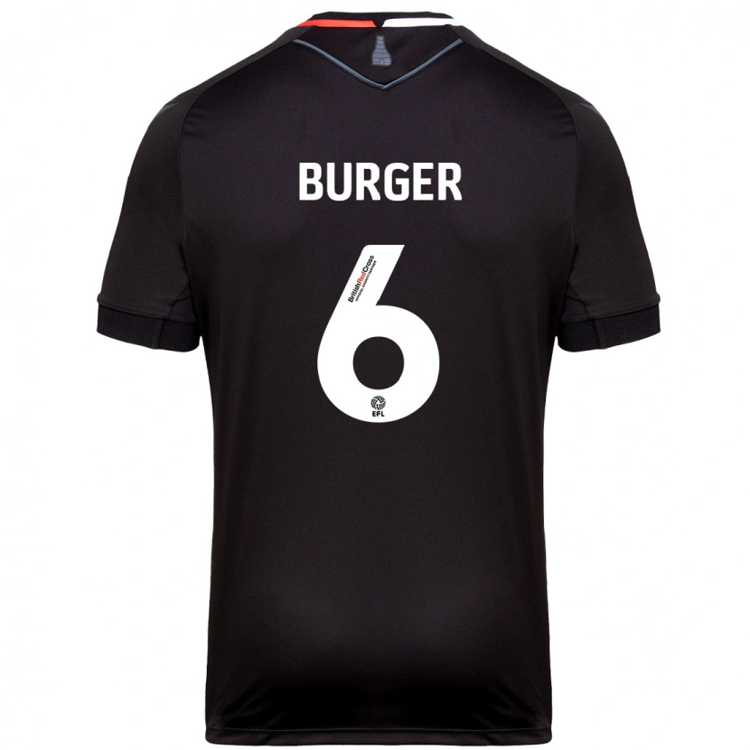 Danxen Herren Wouter Burger #6 Schwarz Auswärtstrikot Trikot 2024/25 T-Shirt