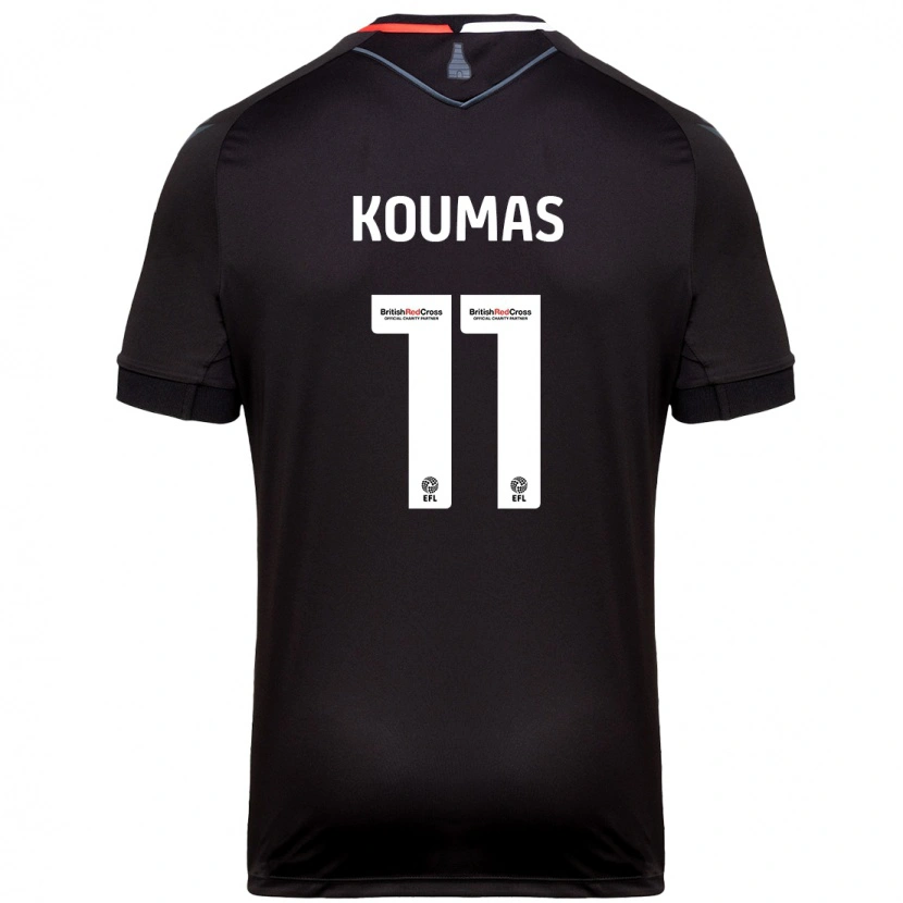 Danxen Herren Lewis Koumas #11 Schwarz Auswärtstrikot Trikot 2024/25 T-Shirt