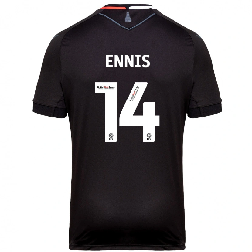 Danxen Herren Niall Ennis #14 Schwarz Auswärtstrikot Trikot 2024/25 T-Shirt