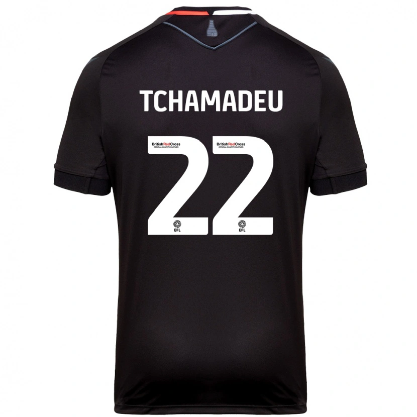 Danxen Herren Junior Tchamadeu #22 Schwarz Auswärtstrikot Trikot 2024/25 T-Shirt