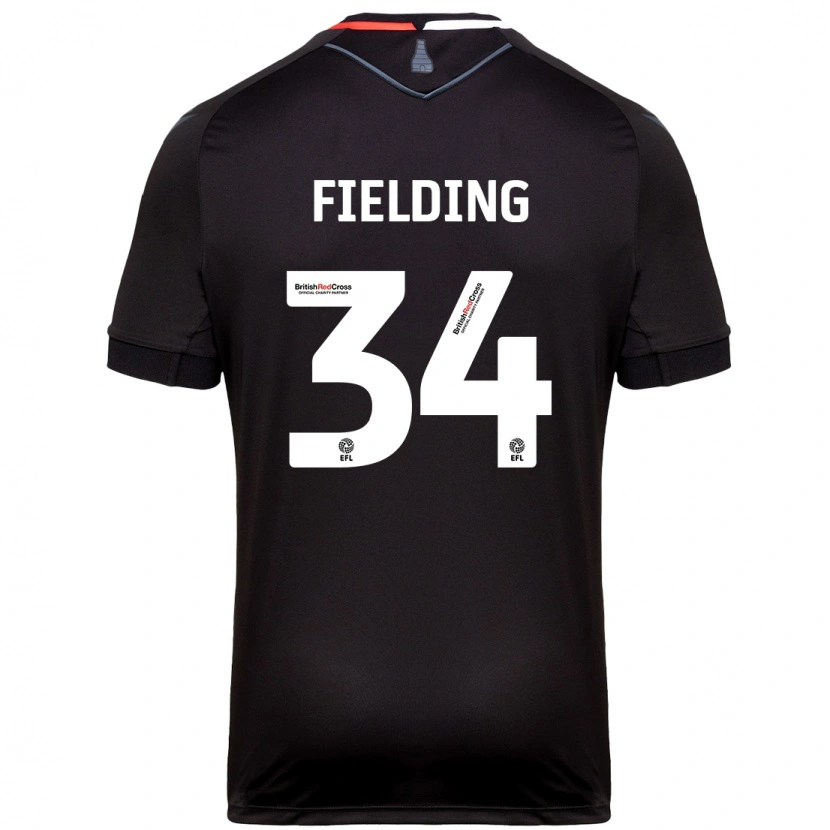 Danxen Herren Frank Fielding #34 Schwarz Auswärtstrikot Trikot 2024/25 T-Shirt