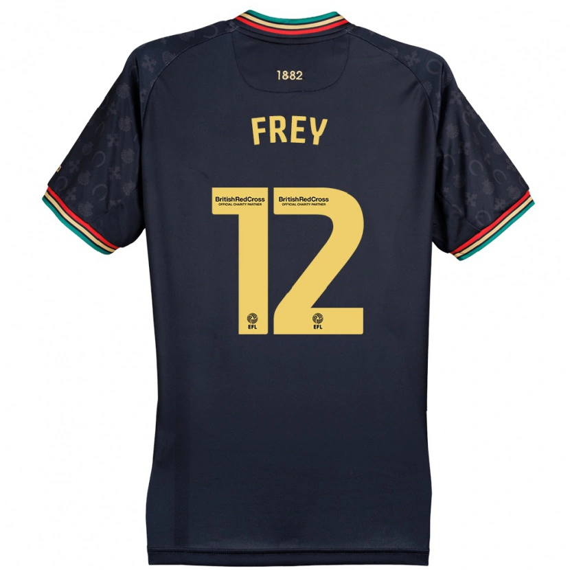 Danxen Herren Michael Frey #12 Dunkelmarineblau Auswärtstrikot Trikot 2024/25 T-Shirt