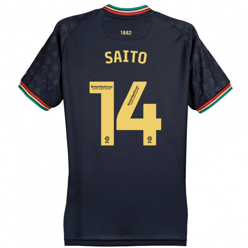 Danxen Herren Koki Saito #14 Dunkelmarineblau Auswärtstrikot Trikot 2024/25 T-Shirt