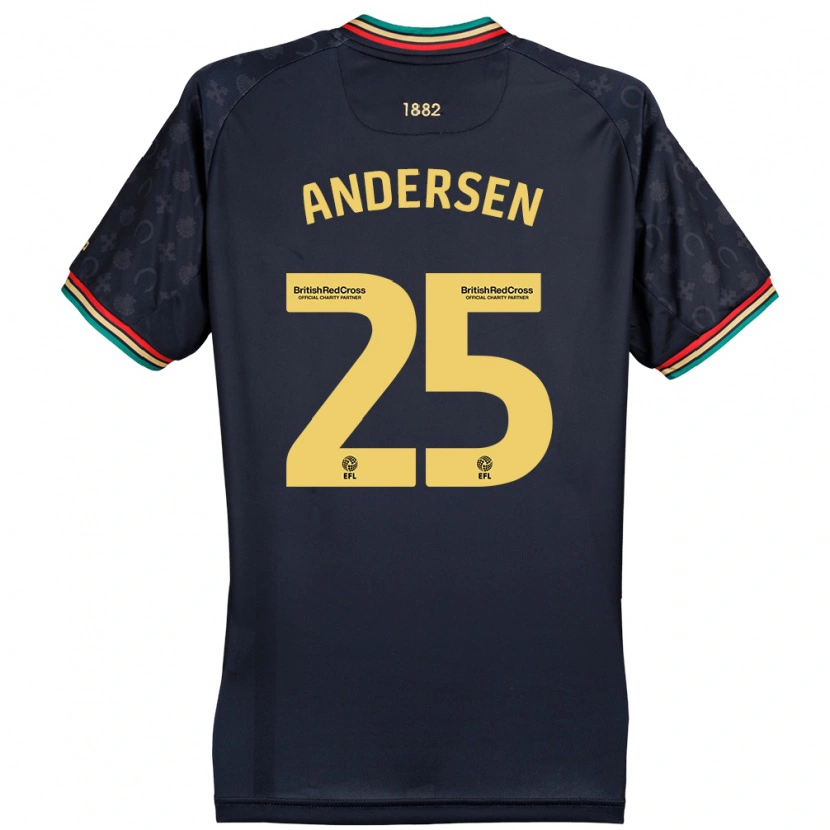 Danxen Herren Lucas Andersen #25 Dunkelmarineblau Auswärtstrikot Trikot 2024/25 T-Shirt