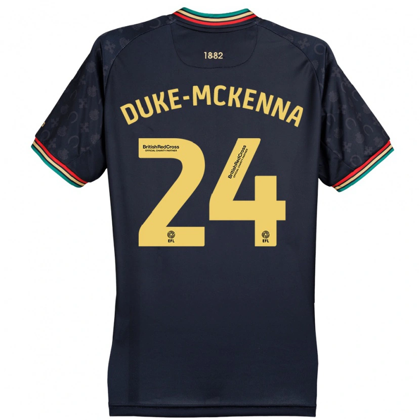 Danxen Herren Stephen Duke-Mckenna #24 Dunkelmarineblau Auswärtstrikot Trikot 2024/25 T-Shirt