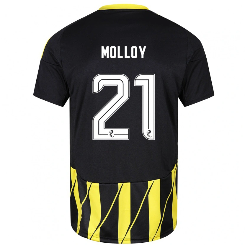 Danxen Herren Gavin Molloy #21 Schwarz Gelb Auswärtstrikot Trikot 2024/25 T-Shirt