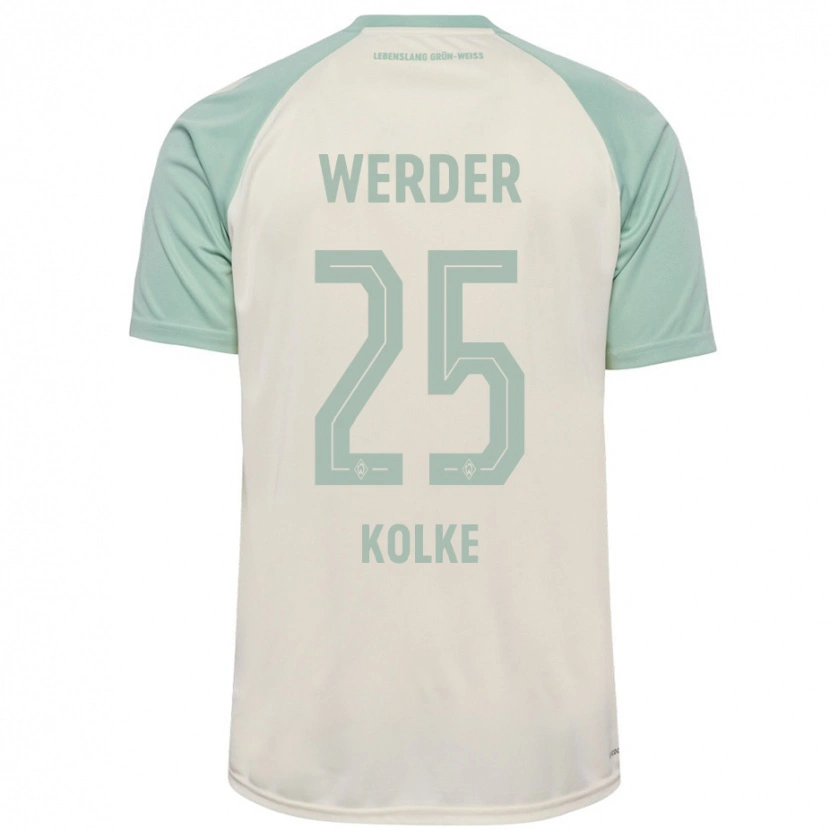 Danxen Herren Markus Kolke #25 Cremeweiß Hellgrün Auswärtstrikot Trikot 2024/25 T-Shirt