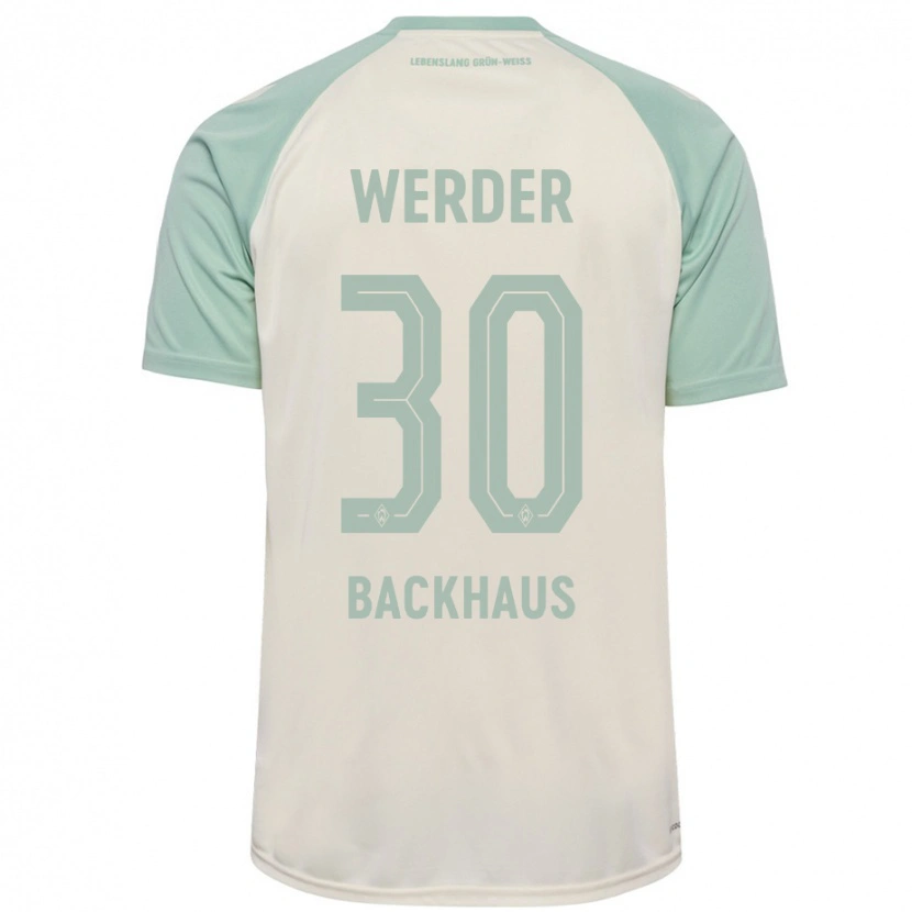Danxen Herren Mio Backhaus #30 Cremeweiß Hellgrün Auswärtstrikot Trikot 2024/25 T-Shirt