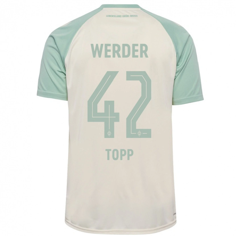 Danxen Herren Keke Topp #42 Cremeweiß Hellgrün Auswärtstrikot Trikot 2024/25 T-Shirt