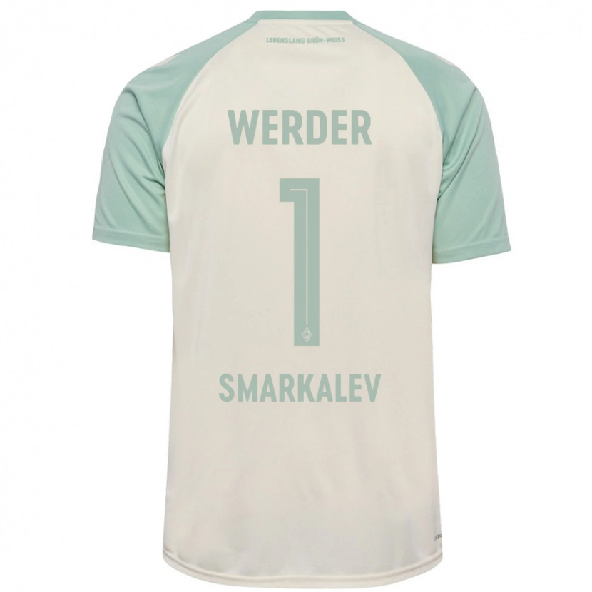 Danxen Herren Stefan Smarkalev #1 Cremeweiß Hellgrün Auswärtstrikot Trikot 2024/25 T-Shirt