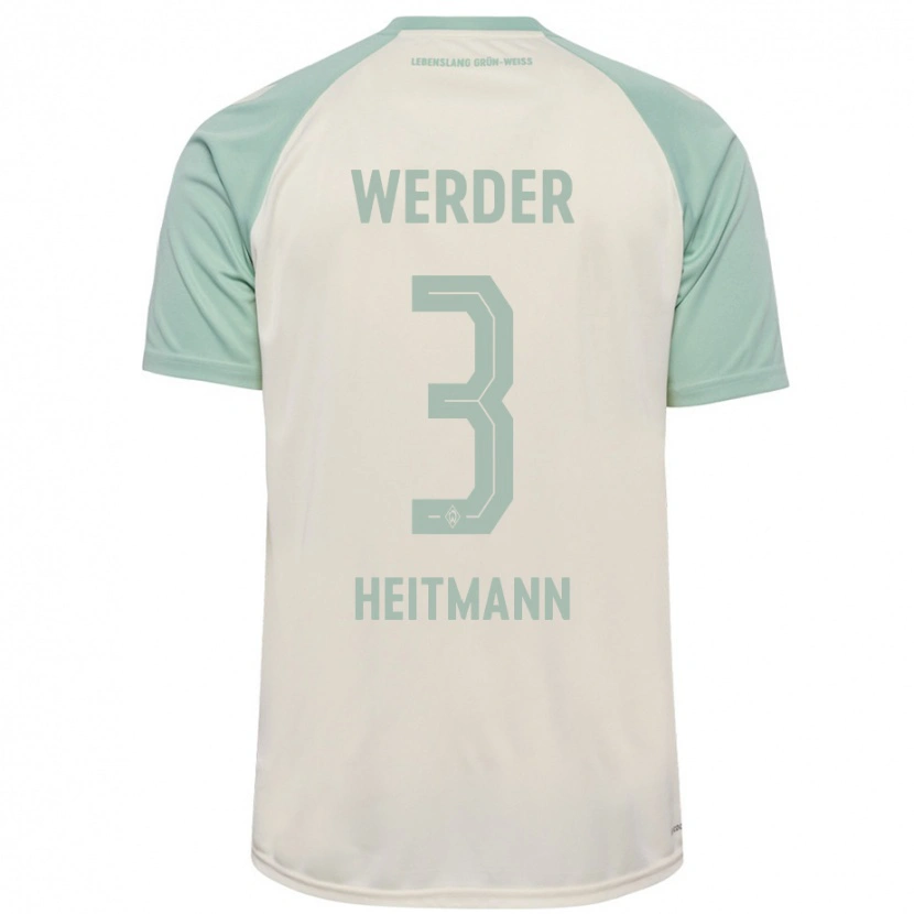 Danxen Herren Mats Heitmann #3 Cremeweiß Hellgrün Auswärtstrikot Trikot 2024/25 T-Shirt