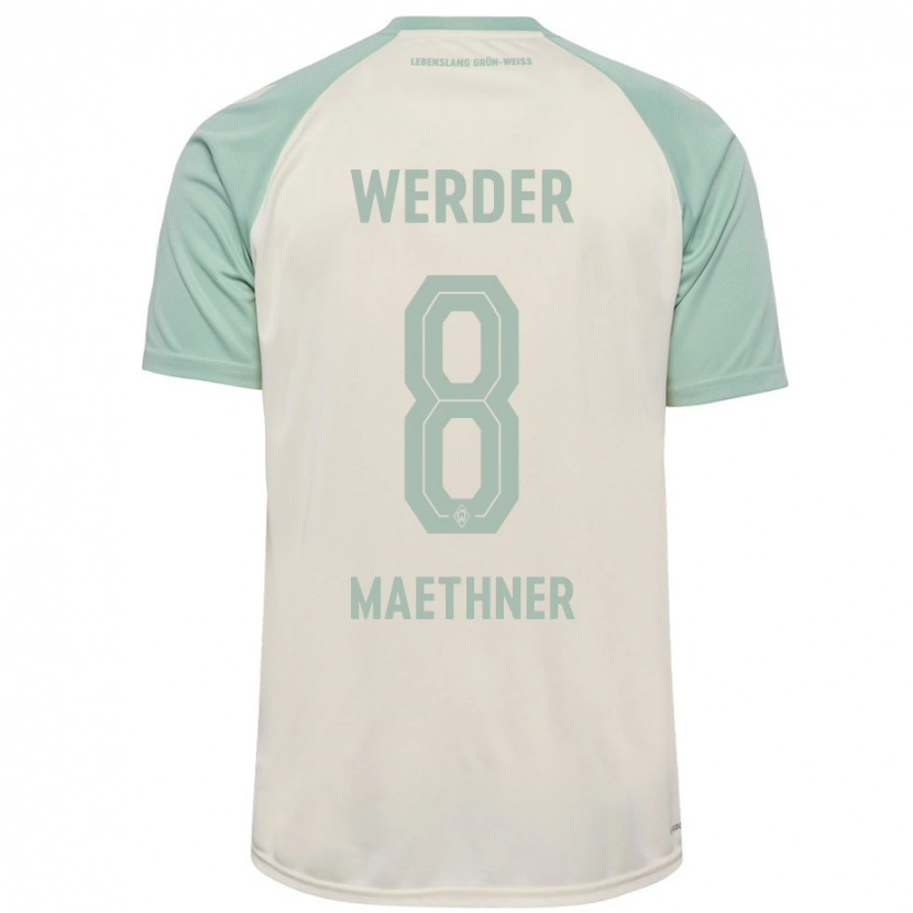 Danxen Herren Finn Maethner #8 Cremeweiß Hellgrün Auswärtstrikot Trikot 2024/25 T-Shirt