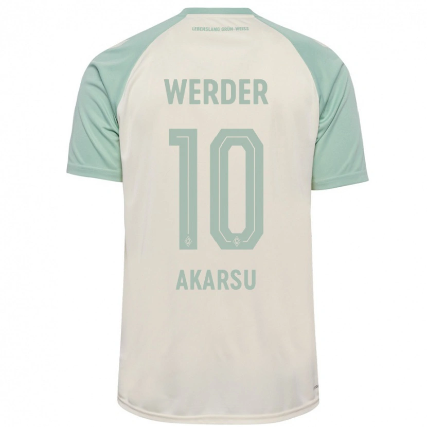 Danxen Herren Mikail Bura Akarsu #10 Cremeweiß Hellgrün Auswärtstrikot Trikot 2024/25 T-Shirt