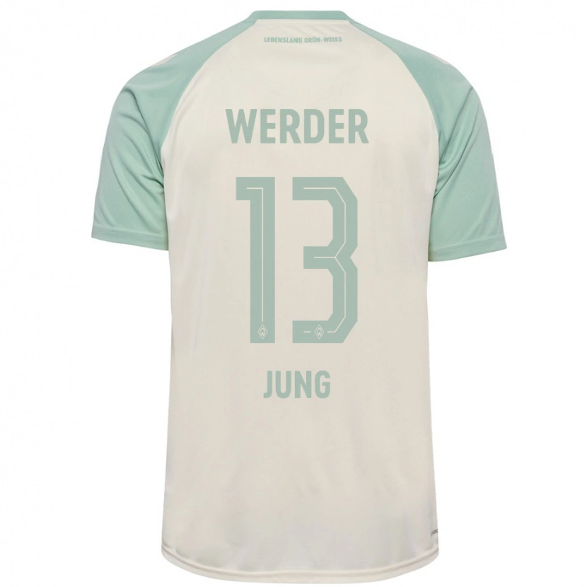 Danxen Herren Seong-Hyeon Jung #13 Cremeweiß Hellgrün Auswärtstrikot Trikot 2024/25 T-Shirt