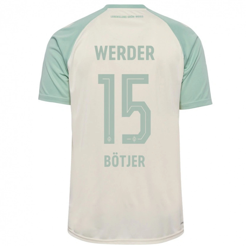 Danxen Herren Linus Bötjer #15 Cremeweiß Hellgrün Auswärtstrikot Trikot 2024/25 T-Shirt