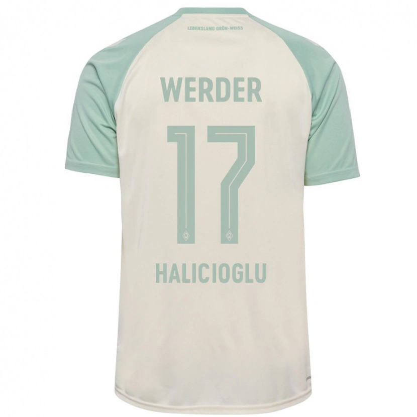 Danxen Herren Arda Halicioglu #17 Cremeweiß Hellgrün Auswärtstrikot Trikot 2024/25 T-Shirt