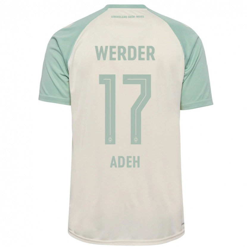 Danxen Herren Bob-Ignatius Adeh #17 Cremeweiß Hellgrün Auswärtstrikot Trikot 2024/25 T-Shirt