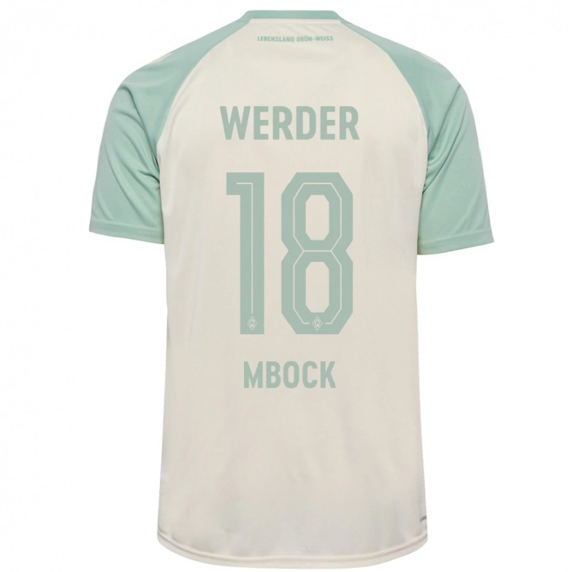 Danxen Herren Princewill Mbock #18 Cremeweiß Hellgrün Auswärtstrikot Trikot 2024/25 T-Shirt