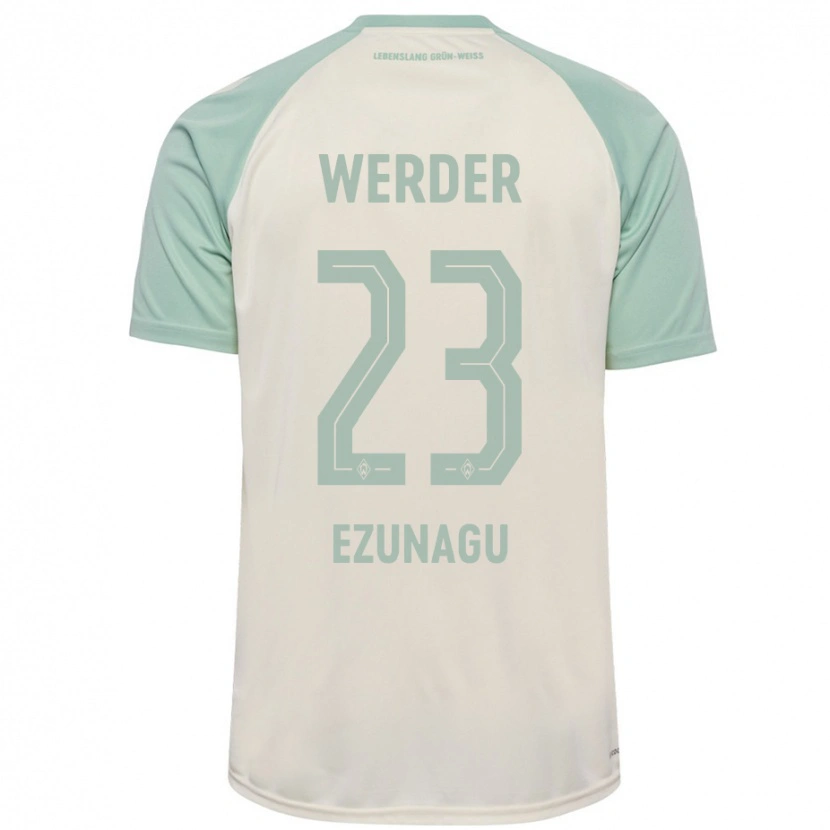 Danxen Herren Ike Ezunagu #23 Cremeweiß Hellgrün Auswärtstrikot Trikot 2024/25 T-Shirt