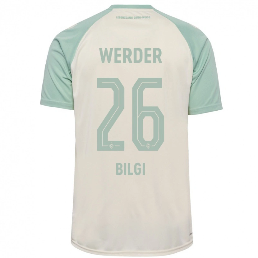 Danxen Herren Süleyman Bilgi #26 Cremeweiß Hellgrün Auswärtstrikot Trikot 2024/25 T-Shirt