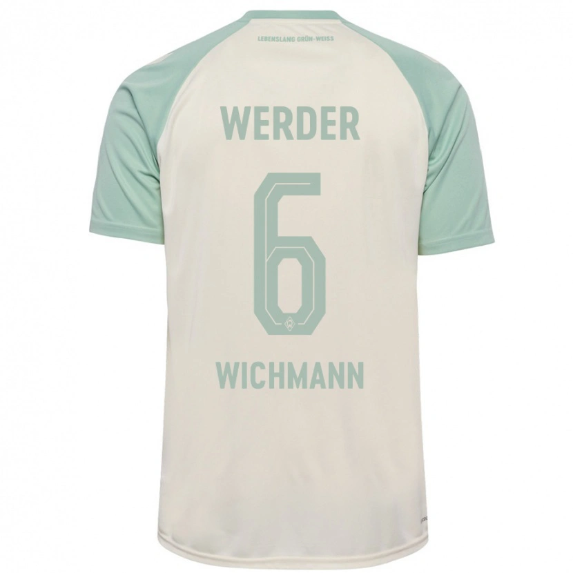 Danxen Herren Reena Wichmann #6 Cremeweiß Hellgrün Auswärtstrikot Trikot 2024/25 T-Shirt