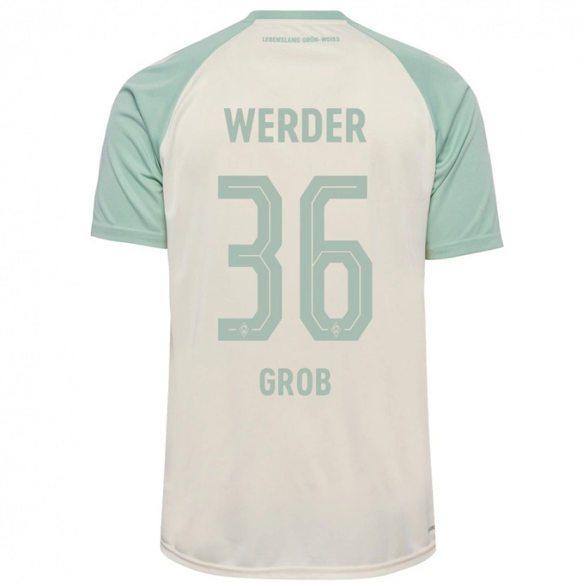 Danxen Herren Christian Groß #36 Cremeweiß Hellgrün Auswärtstrikot Trikot 2024/25 T-Shirt