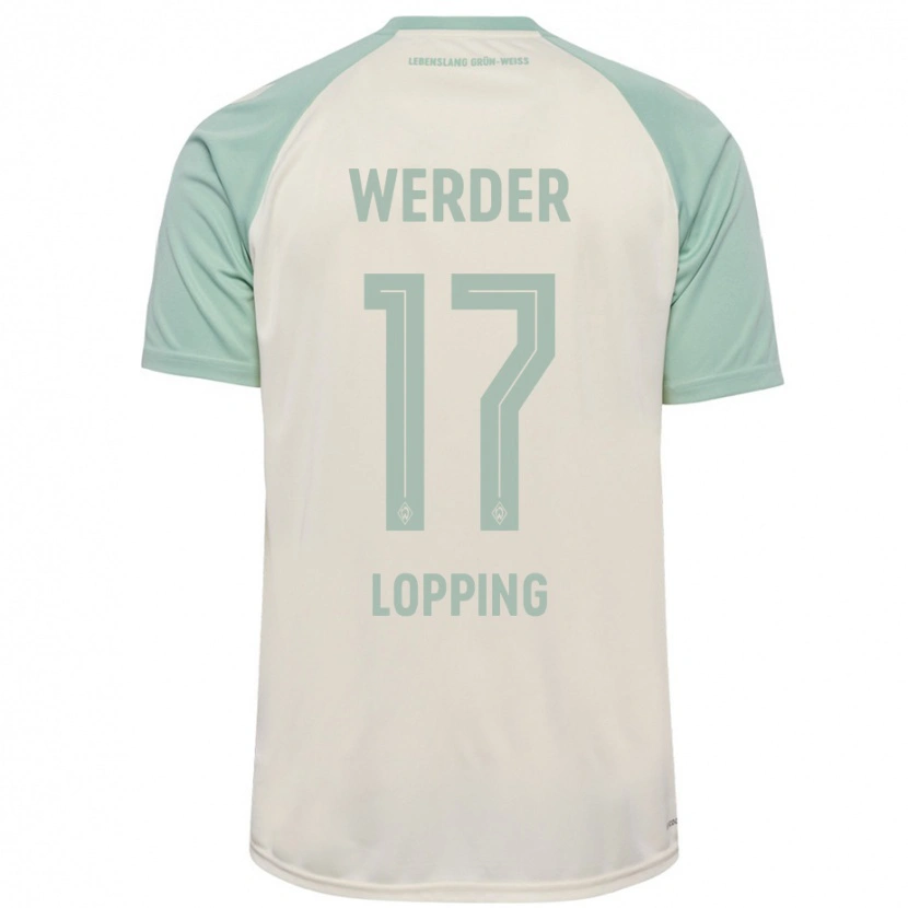 Danxen Herren Jakob Löpping #17 Cremeweiß Hellgrün Auswärtstrikot Trikot 2024/25 T-Shirt