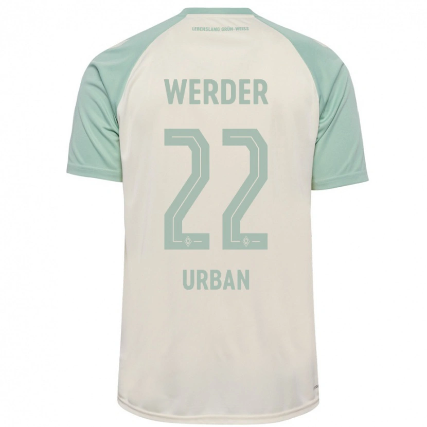 Danxen Herren Linus Urban #22 Cremeweiß Hellgrün Auswärtstrikot Trikot 2024/25 T-Shirt
