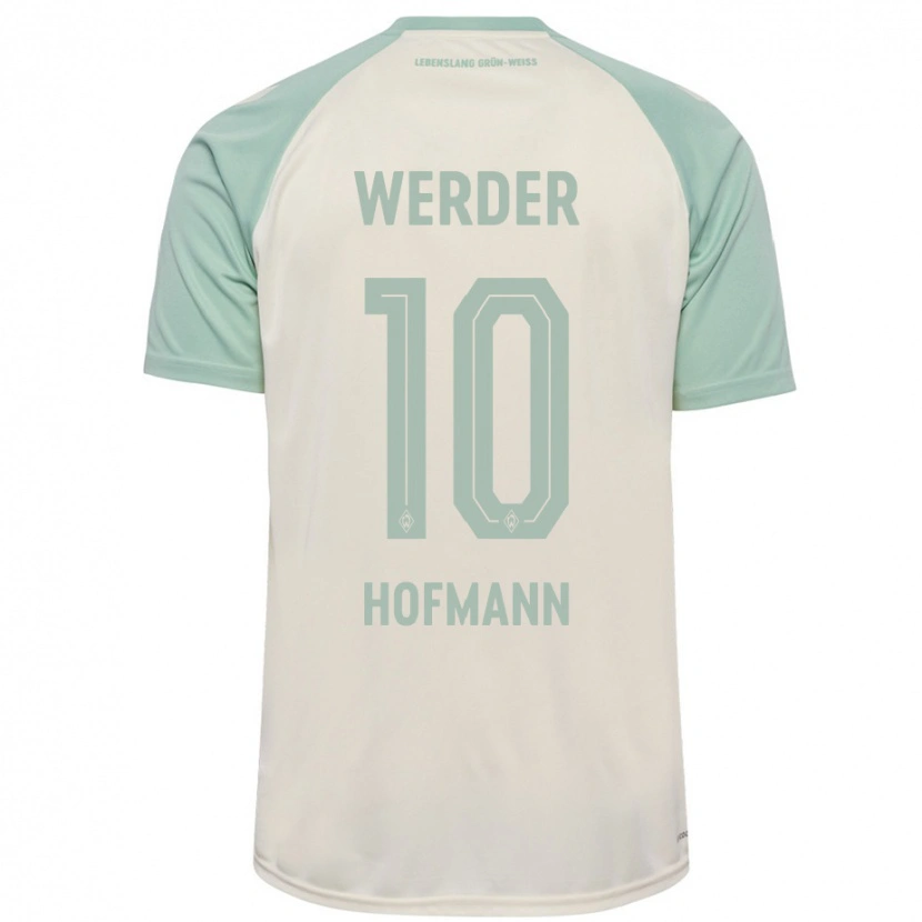 Danxen Herren Justin Hofmann #10 Cremeweiß Hellgrün Auswärtstrikot Trikot 2024/25 T-Shirt