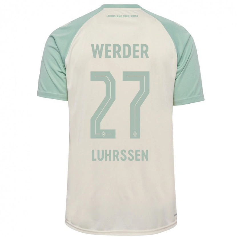 Danxen Herren Nina Luhrssen #27 Cremeweiß Hellgrün Auswärtstrikot Trikot 2024/25 T-Shirt