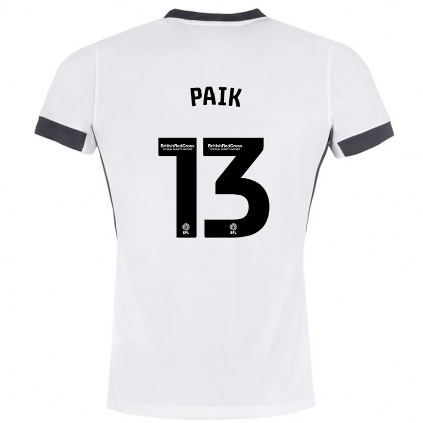 Danxen Herren Seung-Ho Paik #13 Weiß Schwarz Auswärtstrikot Trikot 2024/25 T-Shirt