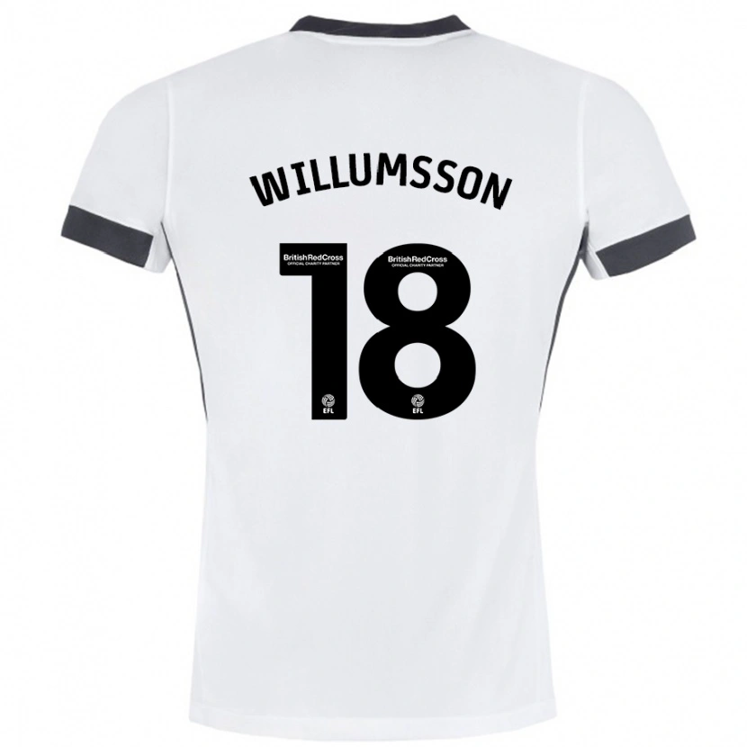 Danxen Herren Willum Thór Willumsson #18 Weiß Schwarz Auswärtstrikot Trikot 2024/25 T-Shirt