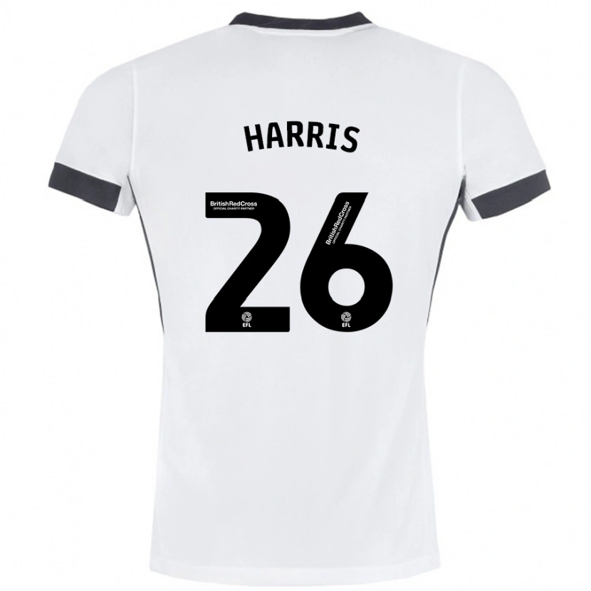 Danxen Herren Luke Harris #26 Weiß Schwarz Auswärtstrikot Trikot 2024/25 T-Shirt