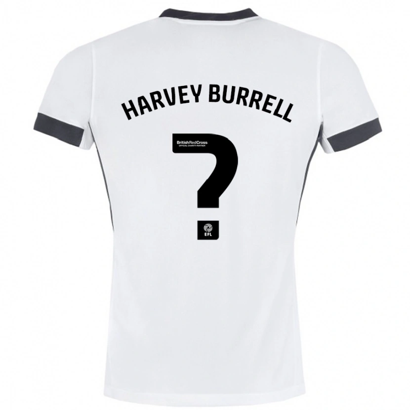 Danxen Herren William Harvey Burrell #0 Weiß Schwarz Auswärtstrikot Trikot 2024/25 T-Shirt