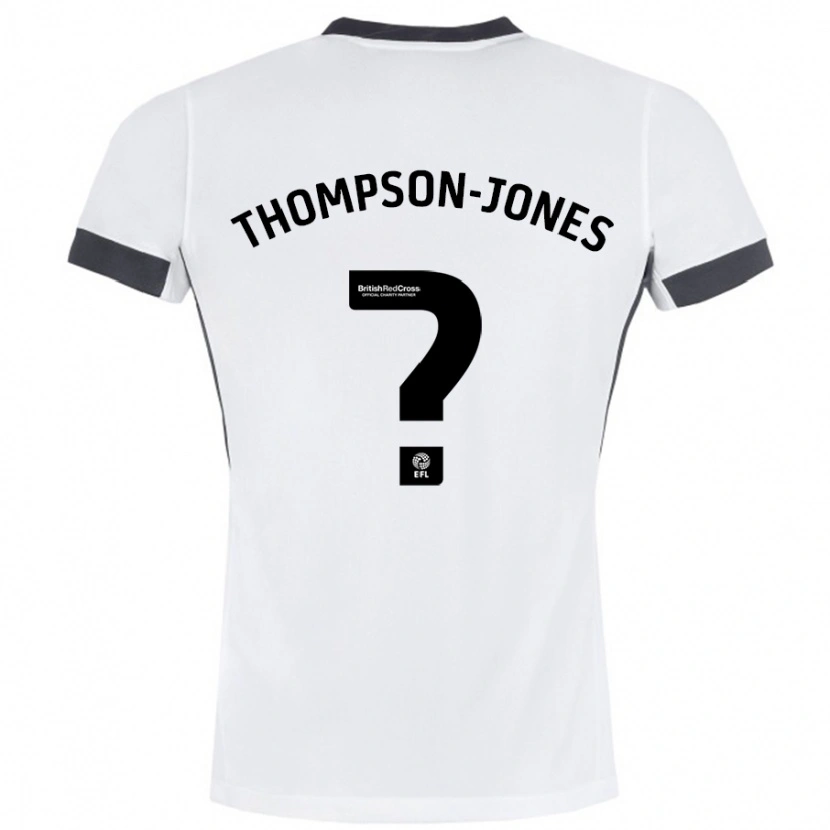 Danxen Herren Riquelme Thompson-Jones #0 Weiß Schwarz Auswärtstrikot Trikot 2024/25 T-Shirt
