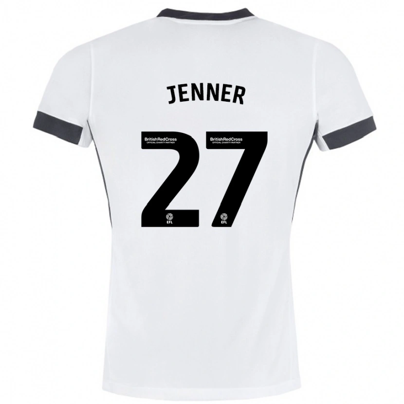 Danxen Herren Abbi Jenner #27 Weiß Schwarz Auswärtstrikot Trikot 2024/25 T-Shirt