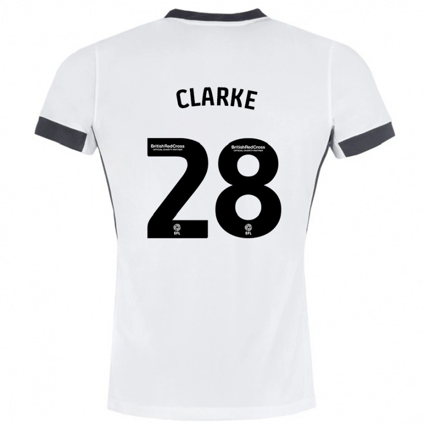 Danxen Herren Charlotte Clarke #28 Weiß Schwarz Auswärtstrikot Trikot 2024/25 T-Shirt