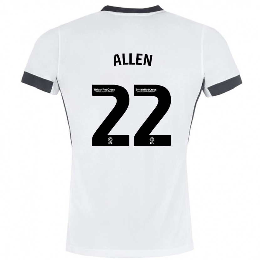 Danxen Herren Remi Allen #22 Weiß Schwarz Auswärtstrikot Trikot 2024/25 T-Shirt