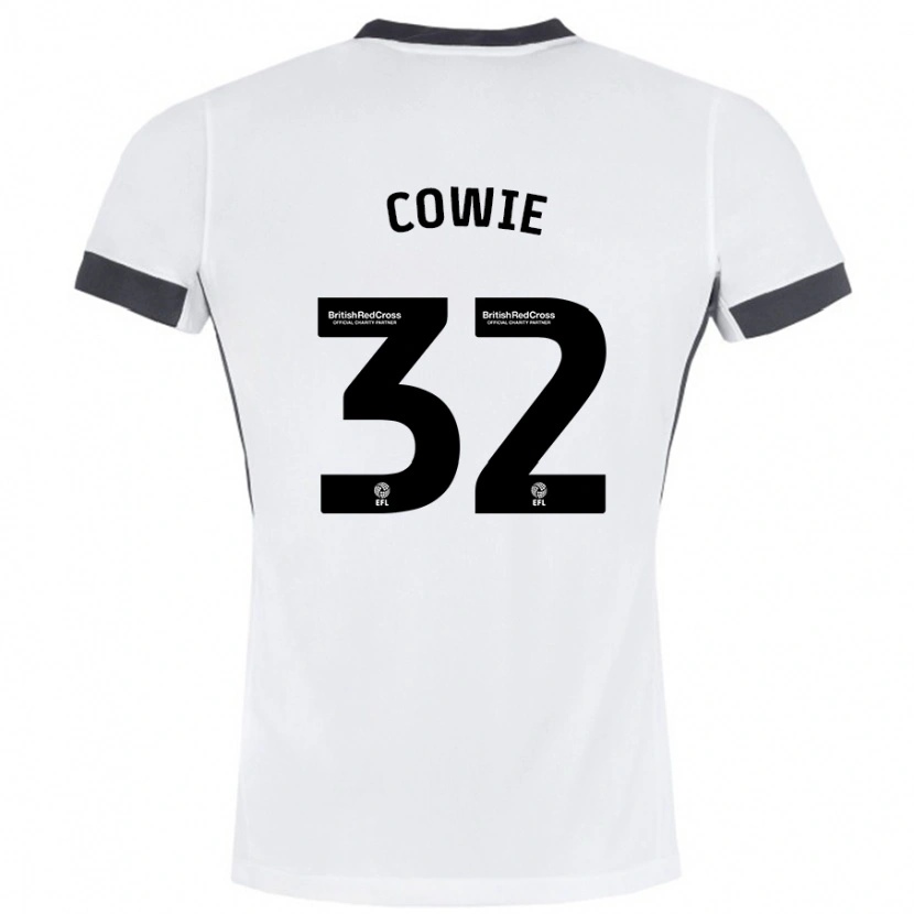 Danxen Herren Abbie Cowie #32 Weiß Schwarz Auswärtstrikot Trikot 2024/25 T-Shirt