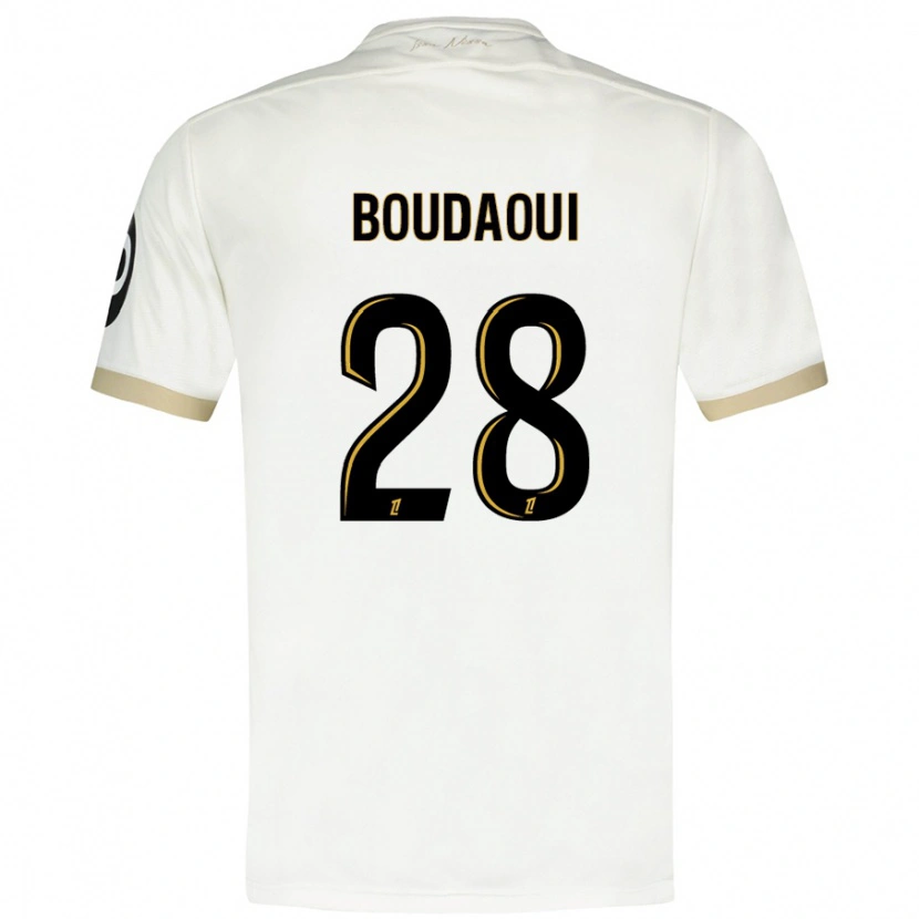 Danxen Herren Hicham Boudaoui #28 Weißgold Auswärtstrikot Trikot 2024/25 T-Shirt