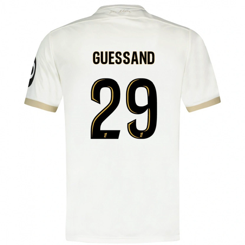 Danxen Herren Evann Guessand #29 Weißgold Auswärtstrikot Trikot 2024/25 T-Shirt