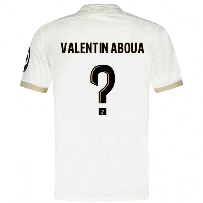 Danxen Herren Louis Valentin Aboua #0 Weißgold Auswärtstrikot Trikot 2024/25 T-Shirt