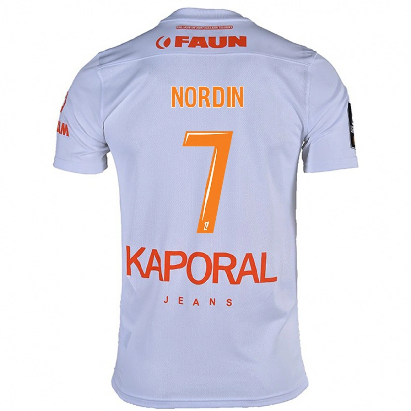 Danxen Herren Arnaud Nordin #7 Weiß Auswärtstrikot Trikot 2024/25 T-Shirt