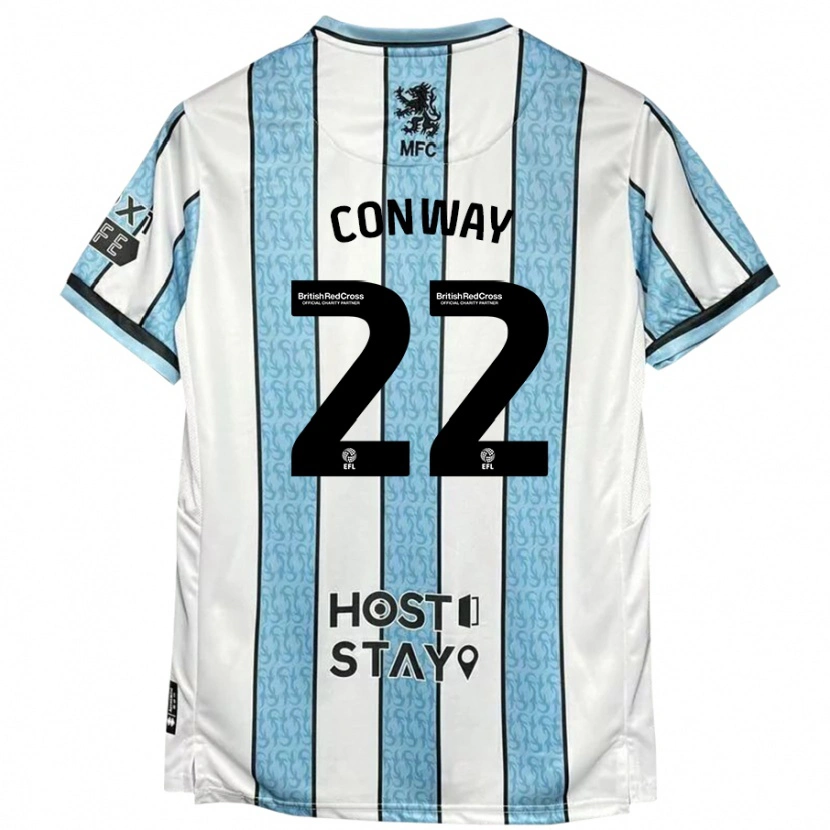 Danxen Herren Tommy Conway #22 Weiß Blau Auswärtstrikot Trikot 2024/25 T-Shirt