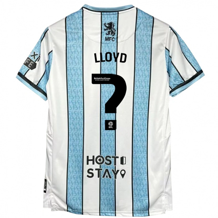Danxen Herren Oliver Lloyd #0 Weiß Blau Auswärtstrikot Trikot 2024/25 T-Shirt