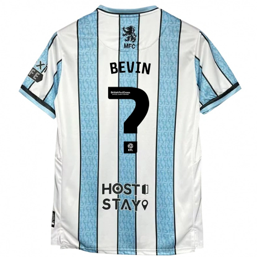 Danxen Herren Leandro Bevin #0 Weiß Blau Auswärtstrikot Trikot 2024/25 T-Shirt