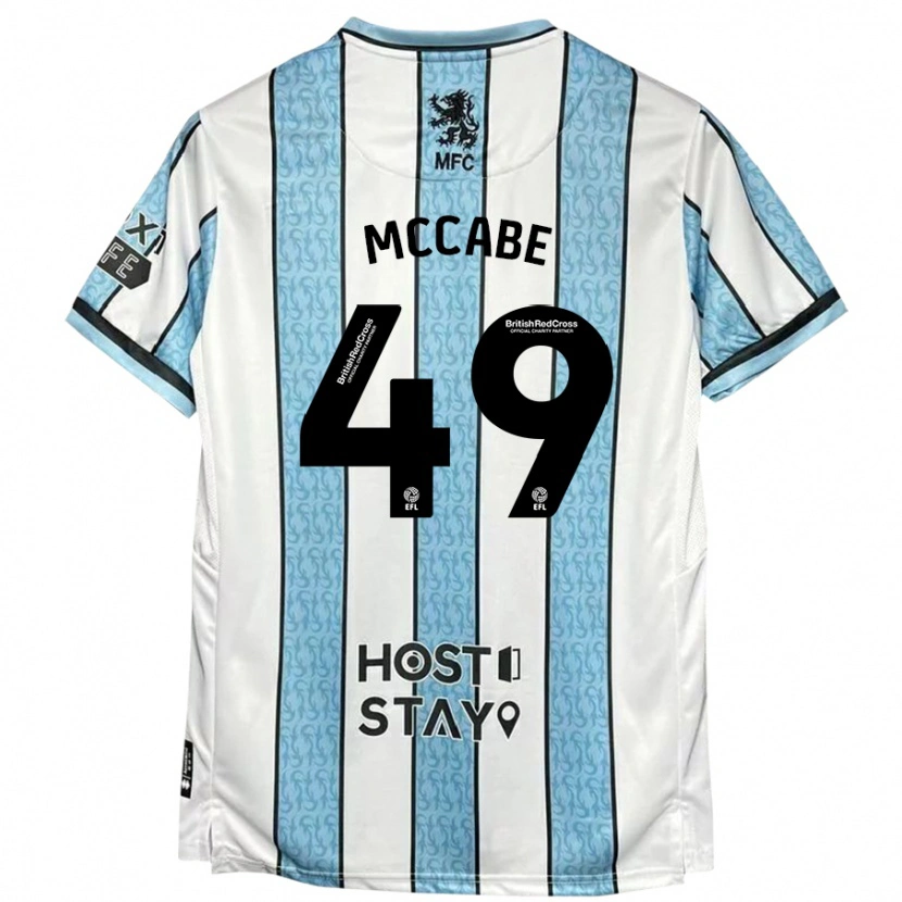 Danxen Herren Law Mccabe #49 Weiß Blau Auswärtstrikot Trikot 2024/25 T-Shirt